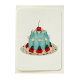 Birthday Card Violet Petal Cream Blancmange
