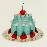 Birthday Card Violet Petal Cream Blancmange