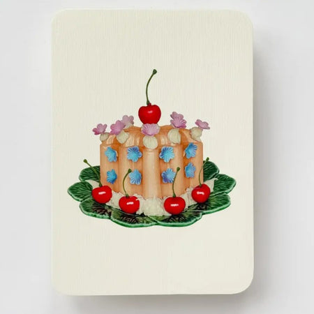 Birthday Card Saffron Cream Blancmange