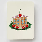 Birthday Card Saffron Cream Blancmange