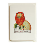Greeting Card Lion And Lamb