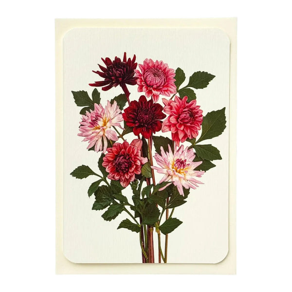 Greeting Card Garden Dahlias