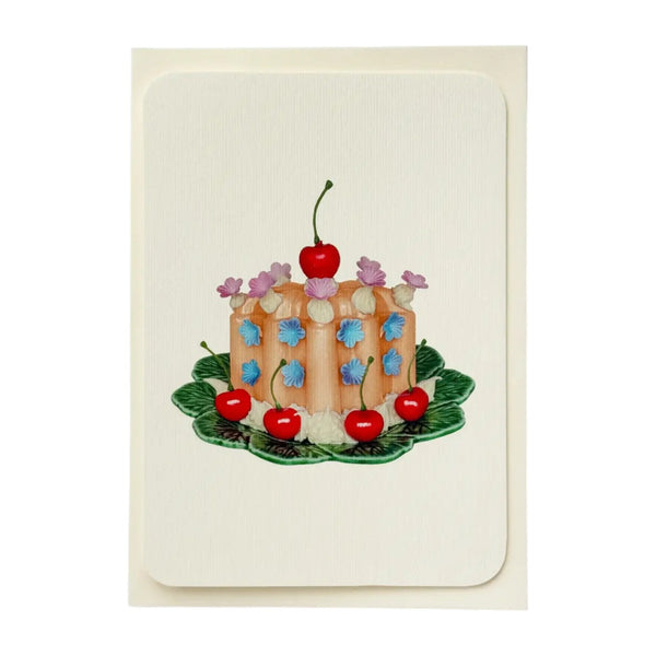 Birthday Card Saffron Cream Blancmange