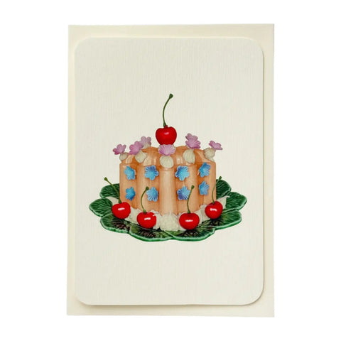 Birthday Card Saffron Cream Blancmange
