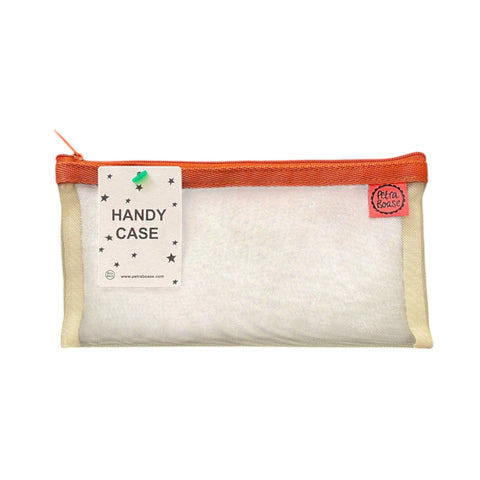 Zip Pouch Mesh Handy Case Tan