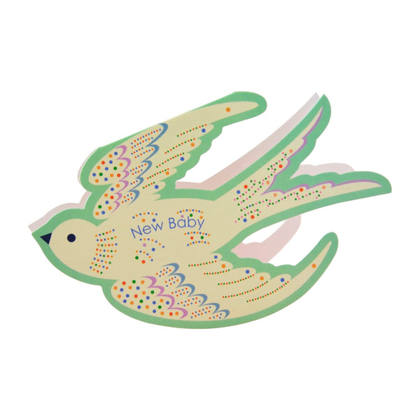 Die Cut Card New Baby Bird
