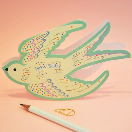Die Cut Card New Baby Bird