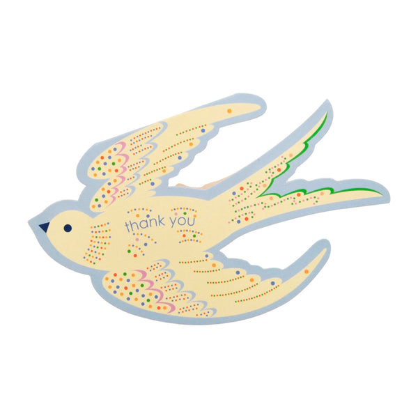 Die Cut Card Thank You Bird