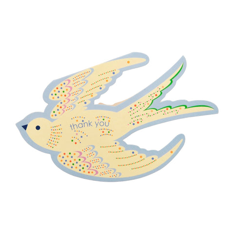 Die Cut Card Thank You Bird