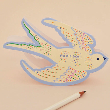 Die Cut Card Thank You Bird