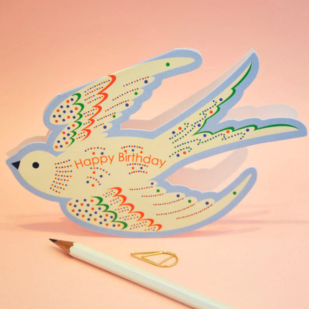 Die Cut Card Happy Birthday Bird