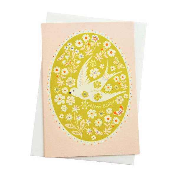 New Baby Card Floral