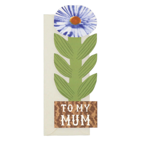 Mothers Day Card Smudgey Flower