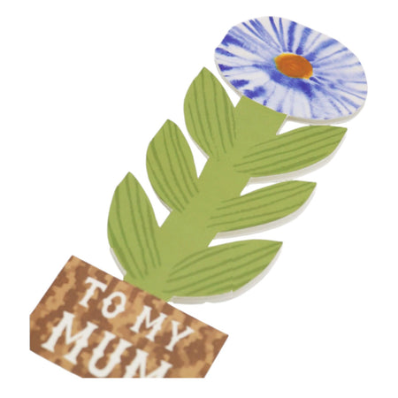 Mothers Day Card Smudgey Flower