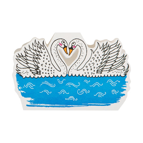 Card Two Swans