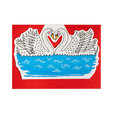 Card Two Swans