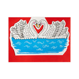 Card Two Swans
