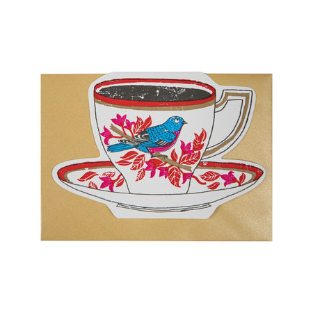 Card Birdy Tea Cup