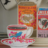 Card Birdy Tea Cup