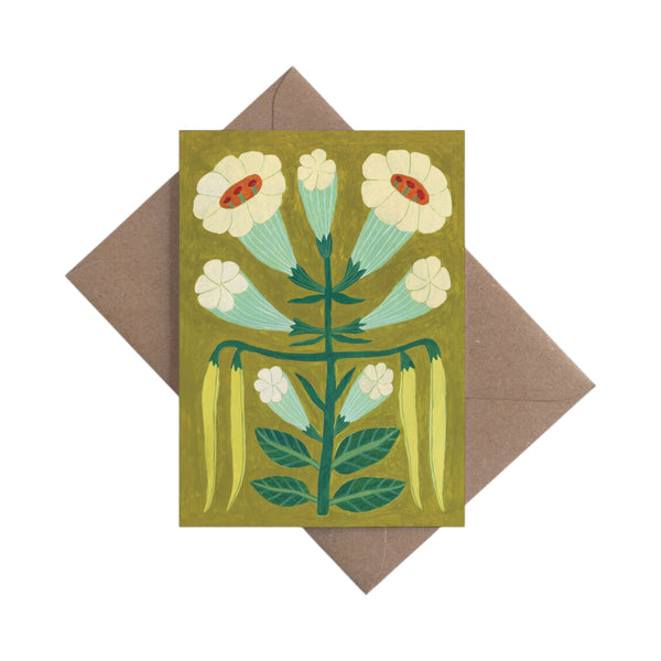 Greeting Card Whimsical Flowers