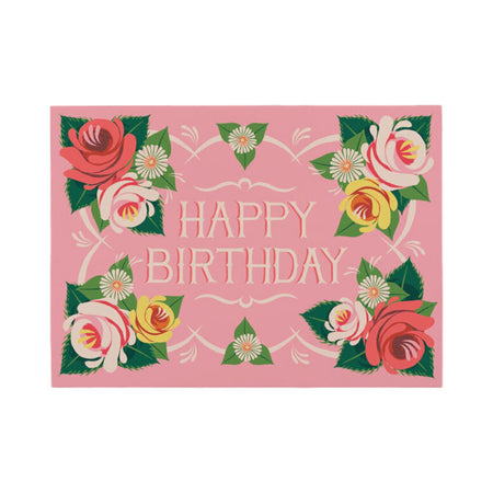 Birthday Card Roses And Castles