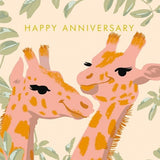 Happy Anniversary Card Giraffes