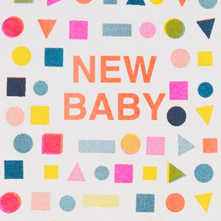 New Baby Card Riso Shapes