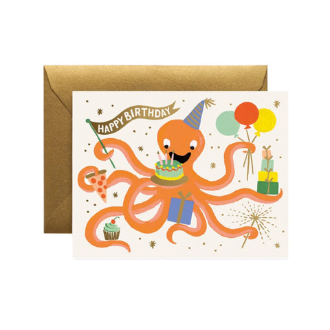 Birthday Card Octopus