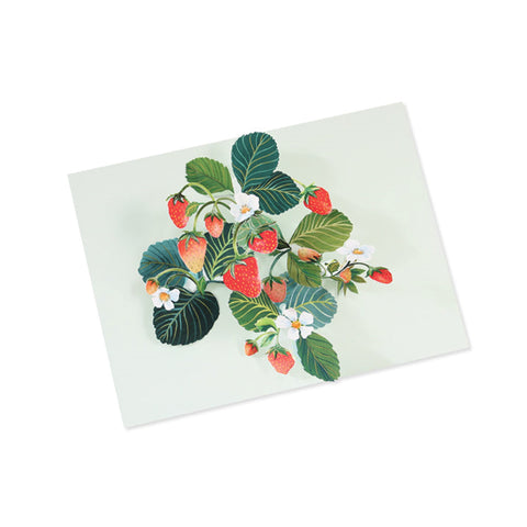 Birthday Card 3D Pop Up Strawberries
