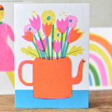 Card Floral Teapot