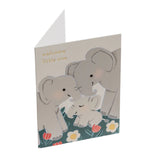 New Baby Card Welcome Little One Elephants