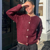 Josefine Mohair Cardigan Bordeaux
