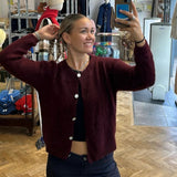 Josefine Mohair Cardigan Bordeaux