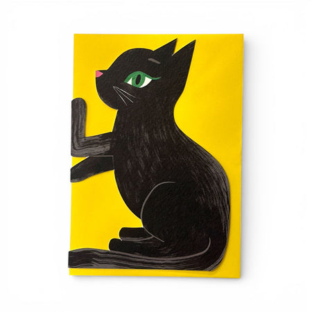 Card Die Cut Black Cat