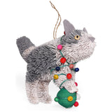 Bristle Cat With Lights Decoration