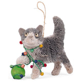 Bristle Cat With Lights Decoration
