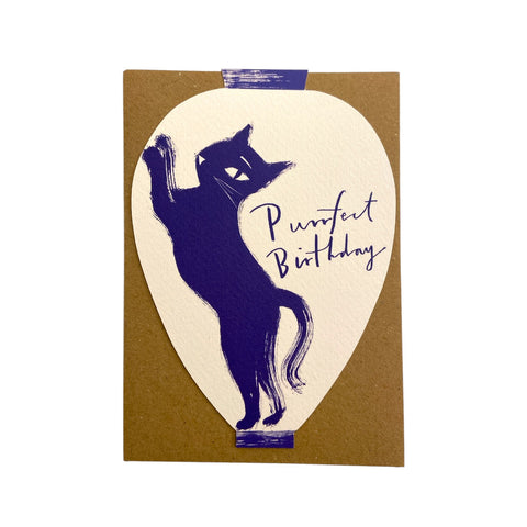 Birthday Card Cat Vase