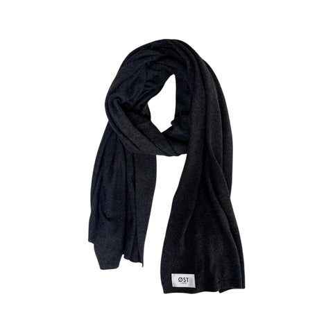 Scarf Cashmere Blend Charcoal Grey