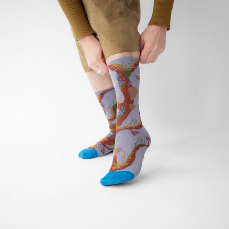 Bonne Maison Socks Arbre Gris-Mauve