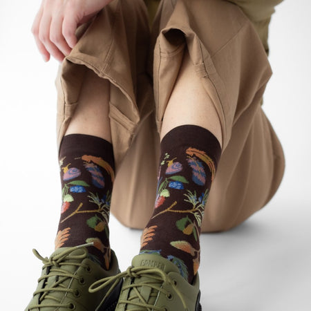 Bonne Maison Socks Semis Marron fonce