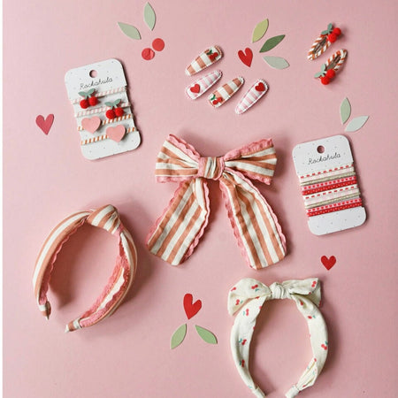 Hair Bands Set of 10 Very Cherry
