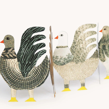 Concertina Card Chickens
