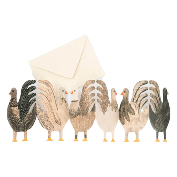 Concertina Card Chickens