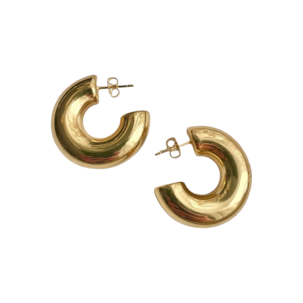 Earrings Gold Lightweight Chunky Hoops