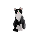 Black and white cat-shaped  claw clip on a white background