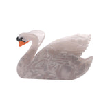 White swan claw clip on a white background