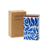 Coffee Tin With Scoop Leaves