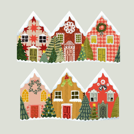Christmas Card Concertina Christmas Houses