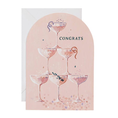 Congratulations Card Champagne