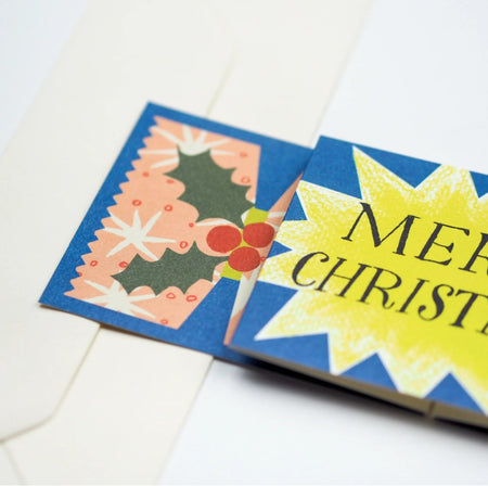 Christmas Card Fold Out Cracker Starburst